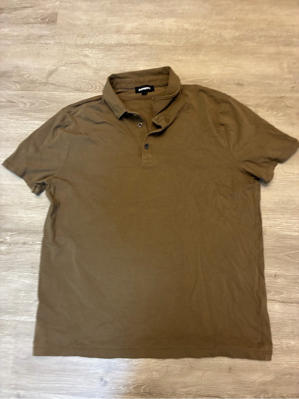 Express Men's Polo Shirt in Olive Brown